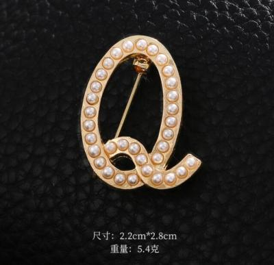 China 2022011709 ALLOY Beads Letters Brooch Pin for sale