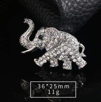 China ALLOY 2022011705 Crystal Elephant Brooch Pin for sale