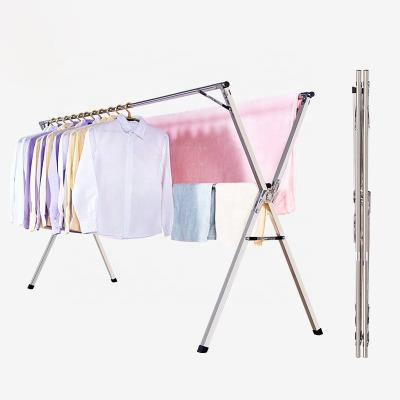 China Daily Life Clothes Drying Rack Foundations Stainless Steel Foldable Clothes Drying Rack Laundry Rack For Air Drying Clothing for sale