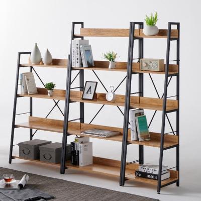 China Behind Home Office L Shape Industrial Metal Frame Corner Bookcase Book Shelves Retro Storage Cabinet Doors/On Walls Living Room Open Shelf for sale