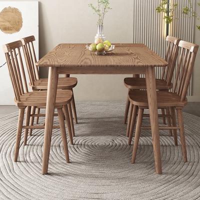 China Ash Dining Room Table And Solid Convertible Chairs Wooden Dining Sets For Kitchen for sale