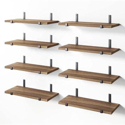 China Modern Deign Shelf Floating Pine Solid Wood Wall Shelves Wall Mounted Wood Shelves For Bathroom Bedroom Living Room Kitchen for sale