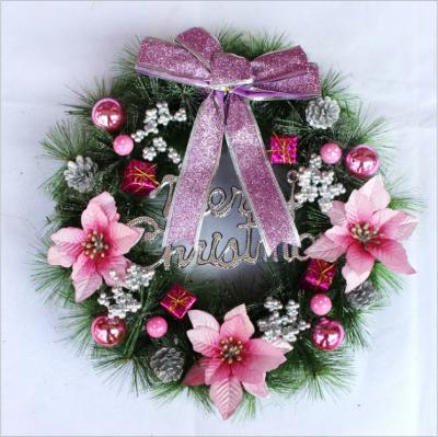 China Christmas Decoration Advent Winter Christmas Door Wreath For Main Entrance Berry Wreath Artificial Flower for sale