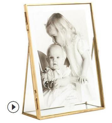 China Nordic Luxury Creative Brass Room Picture Frame Diy Decoration Photo Platform Desktop Decoration for sale