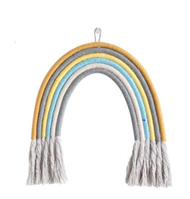 China RTS Environmental Friendly Scandinavian Rainbow Ins Creative Home Decoration Handwoven Accessories for sale