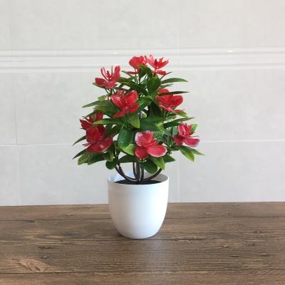 China Small Size Home Decoration Home&Office Mini Flowers Plants Decoration Good Quality Artificial Flower Bonsai Bonsai for sale