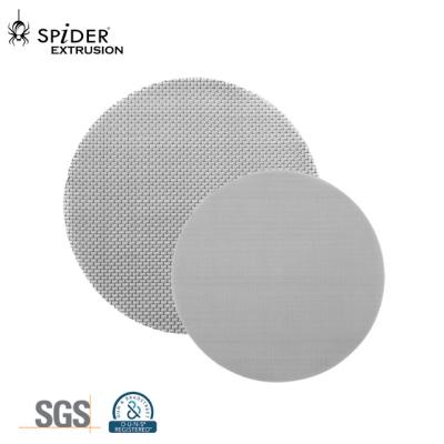 China Good Permeability Plain / Twill Round Stainless Steel Mesh For Extrusion Machine for sale