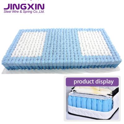 China Jingxin Reel Reinforced Sides Pocket Specs. mattress spring manufacturer 1.0-2.4mm spring wire pocket spring for mattress for sale