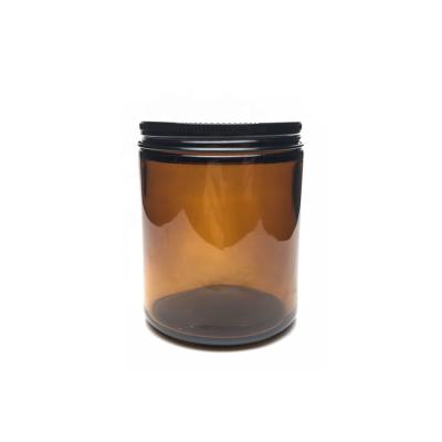 China Home Decoration Amber Straight Sided Tumbler Jar 200ml 250ml Premium Soy Candles Jar for sale