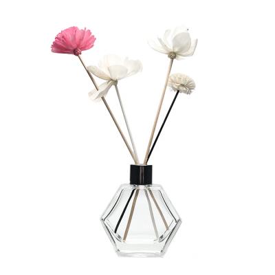 China Personal Care 80ml Shape Reed Diffuser Glass Bottle Aroma Glass Personal Unique Perfume Bottle for sale