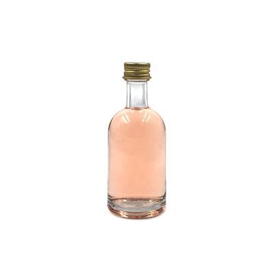 China 2oz 50ml Mini Glass Xo Bottle Alcohol Beverage Liquor Wine Bottle Miniature Whiskey Bottle With Screw Lid For Spirits for sale