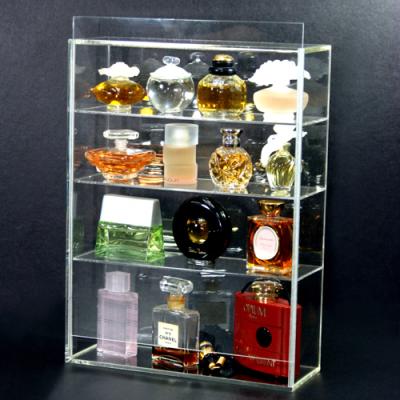 China Small acrylic sliding door display box for mini figure, collectibles, model cars and perfume with sliding door for sale