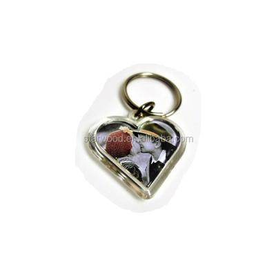 China 3.0x2.8cm Heart Shape Acrylic Photo Bestselling Key Chain (G1512) with ISO9001 for sale