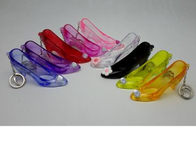 China #T2501 Princess High Heel Acrylic Key Chain #T2501 Hot Selling Cinderella Shoe Stand Party Ornament Wedding Fob Main FOB Topper for sale