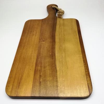 China OEM ODM Portable Custom Chopper Cheeses Ham Bread Serving Panel #18SWBM2097 Acacia Wood for sale