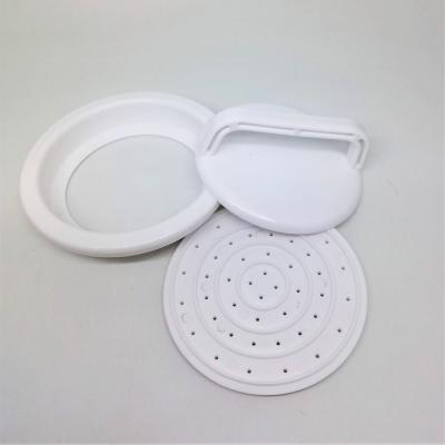 China Non-Stick Plastic Burger Press Meat Burger Sample Making Sale #18SWZXD3054-10 Burger Patty Make 3 Pieces Set Homemade Beef Mold Ring for sale