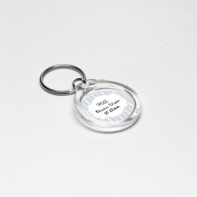 China STARWOOD #9011 Dia 28mm Bestselling Acrylic Series Form Crystal Clear Acrylic Photo Keychain Promotional Key FOB Holder for sale