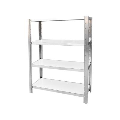 China Heavy Duty Metal Double Sided Shelf Equipment Kitchen Restaurant Hotel Stainless Steel Storage Shelf for sale