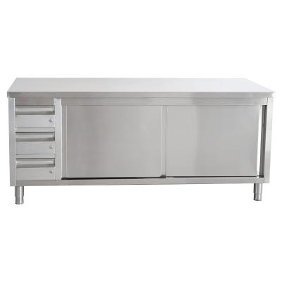 China Commercial Kitchen Restaurant 304 Stainless Steel Work Table Stainless Steel Work Table Drawers for sale