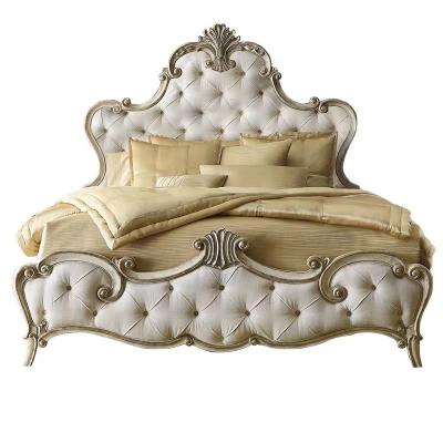 China French Luxury Classic Royal Silver Color Antique French Furniture King Room Furniture Bed Frame Elegant Frame for sale