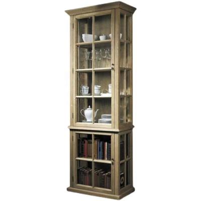 China Porcelain Glass Cabinet Wine Storage Cabinet American Country Style Vintage Door Solid Wood Decorative Cabinet for sale