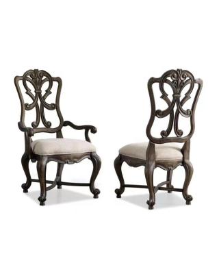 China (Other) high-back adjustable french solid wood armchair with antique oak restaurant chair for sale