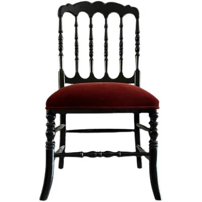 China New Modern Luxurious Modern Simplicity American Style Solid Wood Reception Chair Solid Wood Black Dining Chair for sale