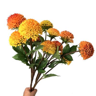 China Beautiful Colorful Artificial Pingpong chrysanthemum Flower Factory wholesale silk flower home wedding Courtyard Outdoor decoration Autumn Dressing for sale