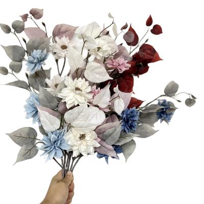 China Beautiful Colorful Artificial Silk flower Factory wholesale flowers home decoration wedding Courtyard Outdoor decoration Rose peony clematis for sale