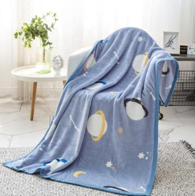 China Cartoon Portable Luxury Blanket Free Sample Household Items Thick Blanket Sherpa Hoodie Blanket for sale