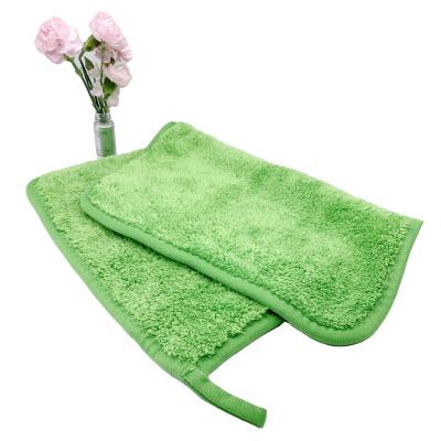 China Viable Household Items Makeup Remover Microfiber Face Cloth Green Microfiber Microfiber Cloth Remover for sale