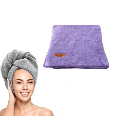 China Domestos 320 Gsm Wholesale Hair Care Products Microfiber Hair Towel Hair Towel QUICK DRY Microfiber Cloth for sale