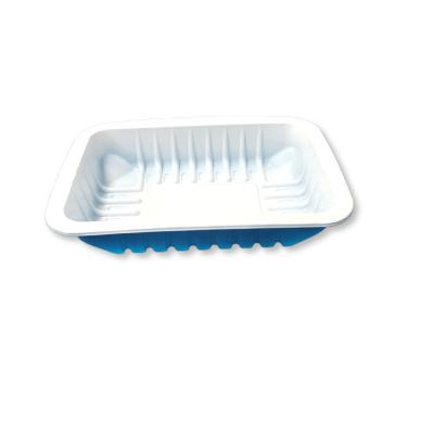 China Blue Recycled Plastic Materials Rectangle Food Rectangle Soap Makeup Storage Box, Plastic Box for sale