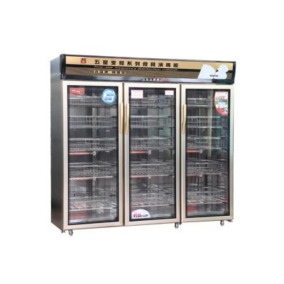 China Commercial Hot Selling Stainless Steel Sterilizer Disinfection Tableware Cabinet With Glass Door for sale