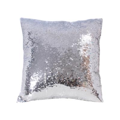 China Reversible sublimation anti-static high quality silver white cushion filp sequins pillow sequin tiles sequin pillow for sale