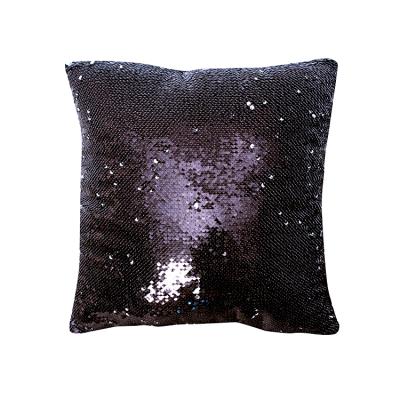 China Blank Case Two Tone Sequin Pillow Mermaid Pillow Cover Anti-Static Magic Sublimation Pillow Cover for sale