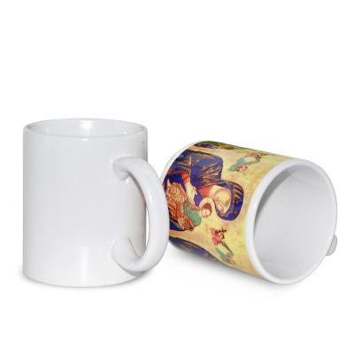 China Viable High Quality Bone China 11oz Mark Cup DIY Sublimation Personalized Mugs for sale