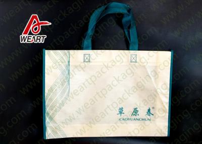 Chine Le longs coton/ruban manipulé non tissé portent des sacs pour le LOGO de relief par habillement à vendre