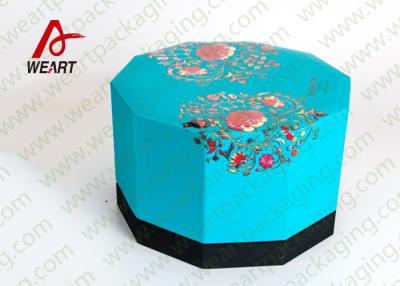 China Tapa azul y cajas bajas negras del acondicionamiento de los alimentos de la cartulina, cajas de cartón decorativas con las tapas en venta