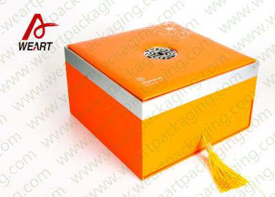 China Orange Drucktotalisator kundengebundener Papierkasten-Pappgeschenk-Verpackengebrauch zu verkaufen