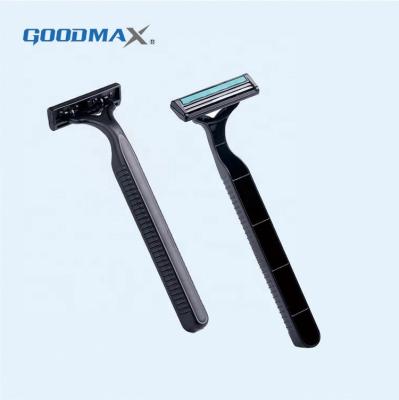 China Goodmax Twin HIPS+ ABS Stainless Steel Blade Safety Disposable Razor Blade Shaving Razor for sale