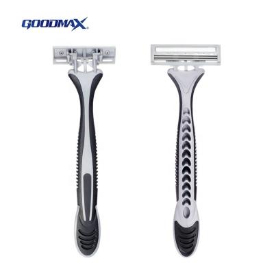 China Triple Blade Men Triple Blade Shaving Clean Disposable Face Sweden Stainless Steel 550-650HV Razor Maquinilla De Afeitar Desechable Goodmax for sale