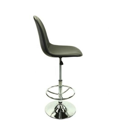 China New Design Low Price Modern Wholesale Commercial Used Clear PVC Bar Stool Chair With Footrest Classic Leather Umpire Chair For Counter for sale