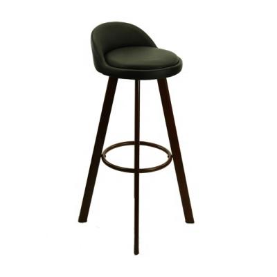 China China Manufacture Modern Counter Chair Black Bar Stool , Bar Stool With Velvet And Metal Back And Stool for sale