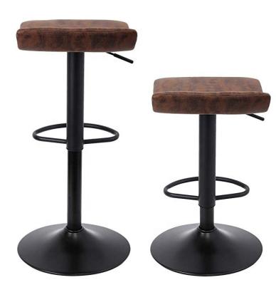 China 2022 Brown Retro Hot Sale Modern Cocktail Swivel Chair Bar Stool Bar Furniture Adjustable Adjustable Chair for sale