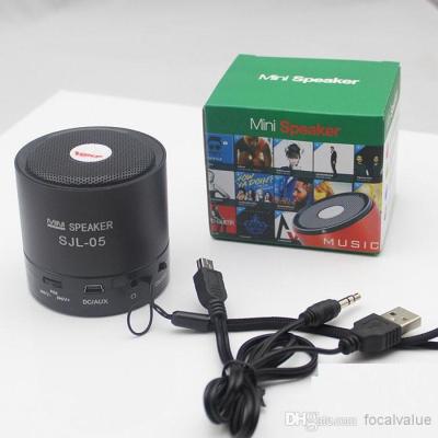 China Colorful DHL Sjl-05 Bass Metal Mini Card USB Speakers Mini Player Radio Computer MP3 Player Super FREE Flash Drive Audio for sale