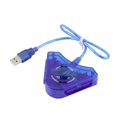 China Ps2 Joypad Dual USB Game Player Converter Adapter Cable For PS2 PC Dual USB Game Controller Attracting Playstation 2 Wholesale for sale