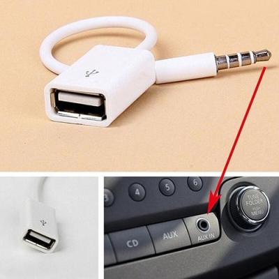 China 2016 Female Jack To USB 2.0 Audio AUX Converter Cable Cord Adapter. Car MP3 3.5mm Plug Male Plug DHL Free for sale