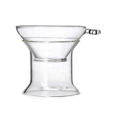 China Simple Viable Heat Resistant Clear Glass Tea Set Filter for sale