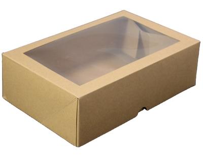 China Latest Design Superior Quality Hard Cardboard Packaging Tall Clear Cake Boxes for sale